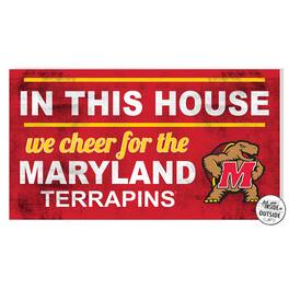 Jardine - Maryland Terrapins 11'' x 20'' Indoor/Outdoor In This House Sign - Red