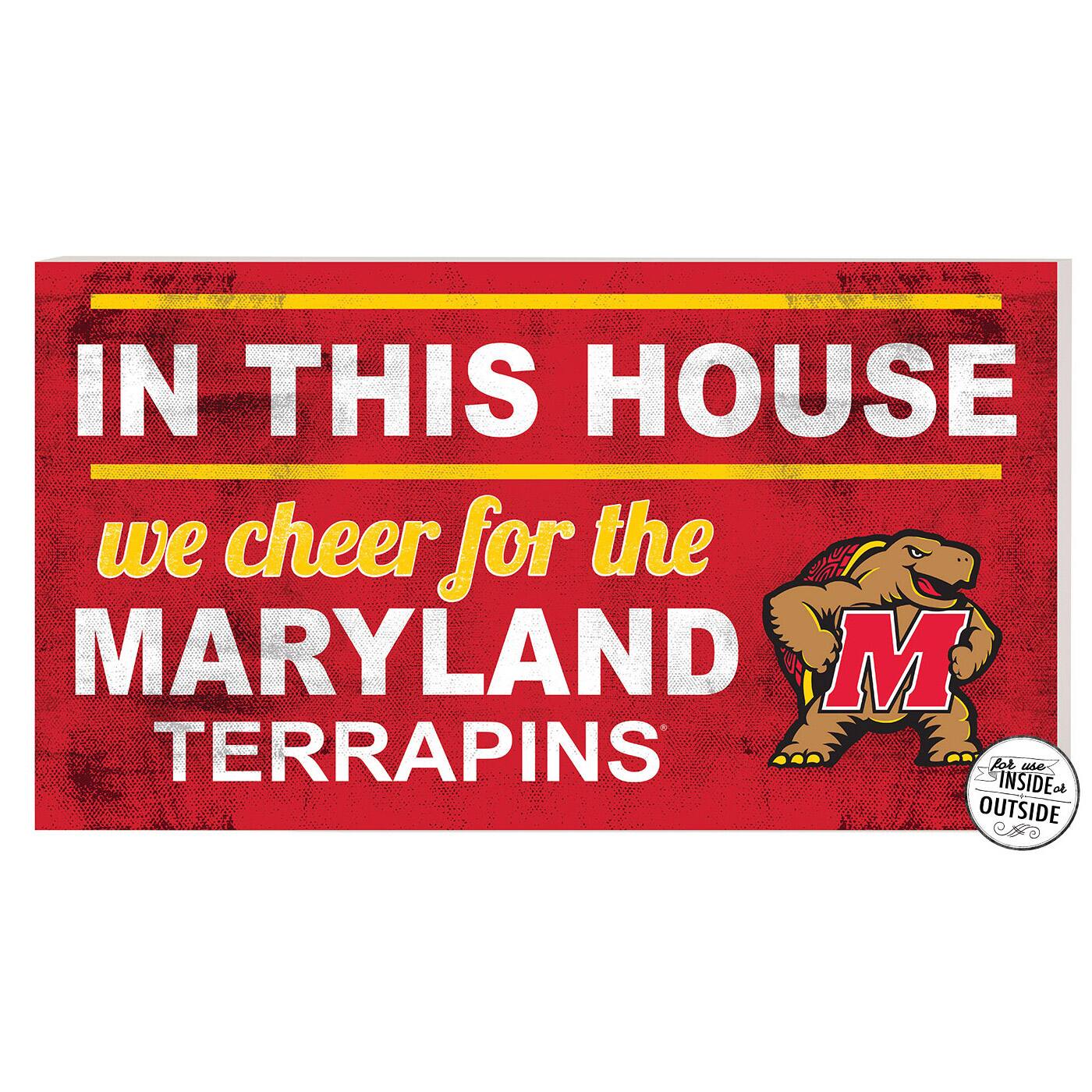 Maryland Terrapins 11'' x 20'' Indoor/Outdoor In This House Sign