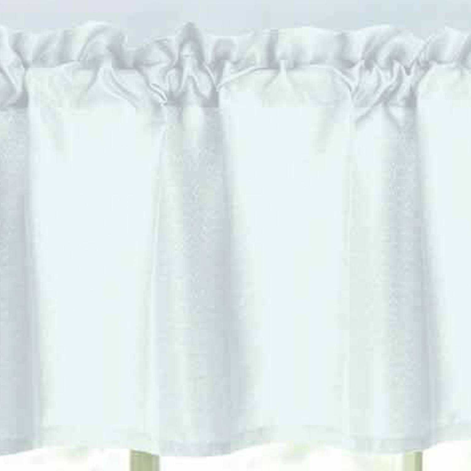 Back. RT Designers Collection - RT Designers Collection 100% Polyester Gibson Solid 3 PC Kitchen Curtains Valance & Tiers Set 54" x 18" White - White.