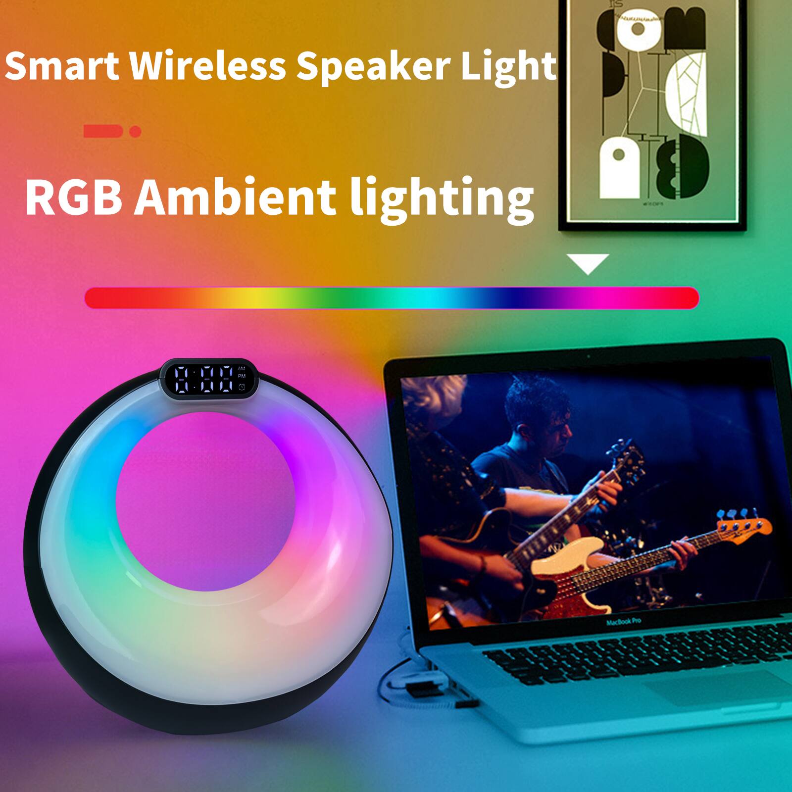 Smart Wireless Speaker Light  
RGB Ambient lighting