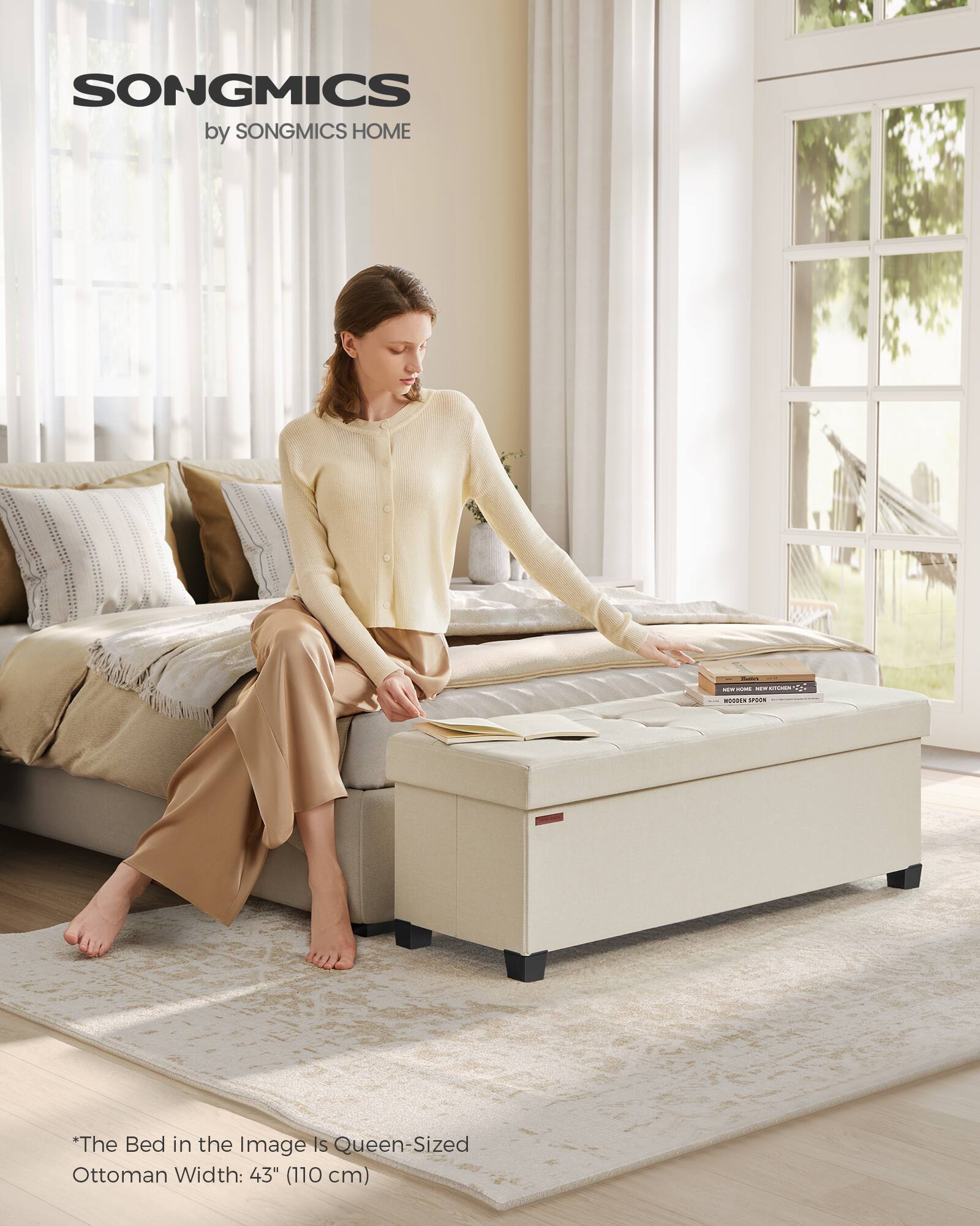 SONGMICS by SONGMICS HOME

*The Bed in the Image Is Queen-Sized Ottoman Width: 43" (110 cm)