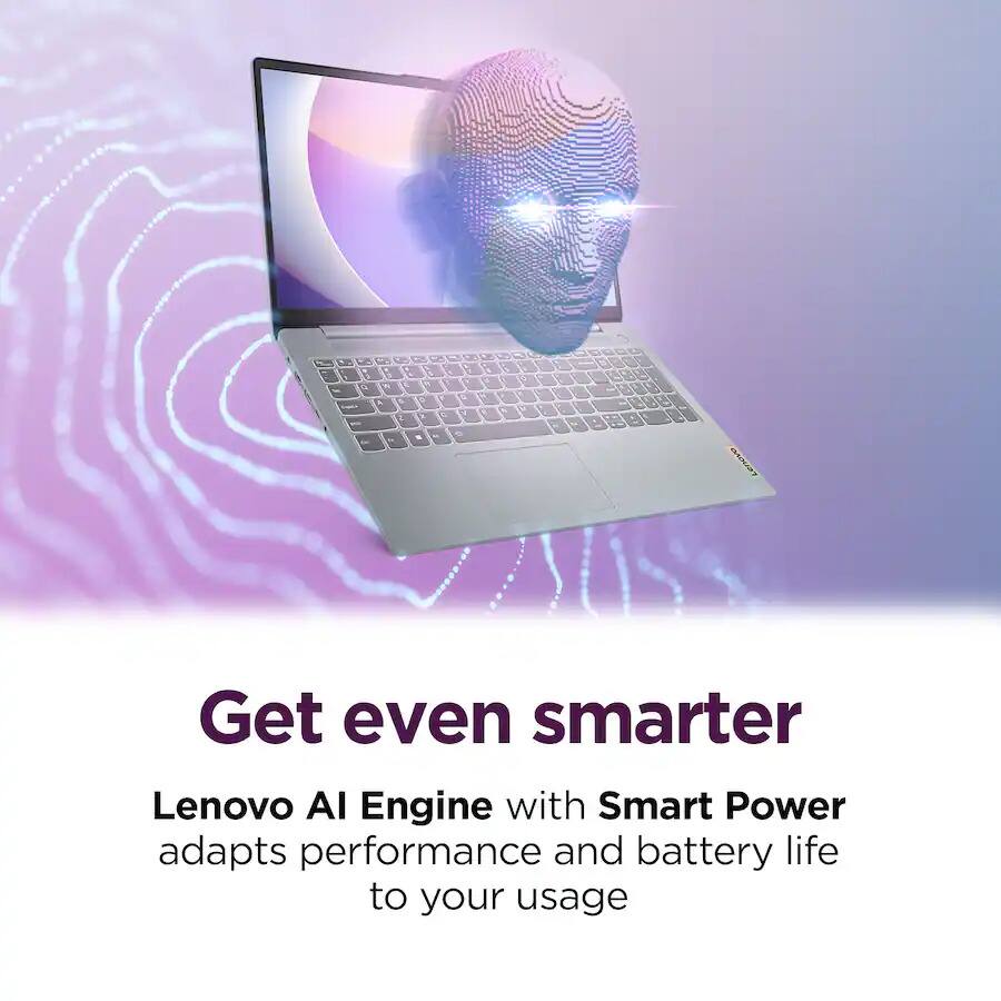 Get even smarter  
Lenovo AI Engine with Smart Power adapts performance and battery life to your usage