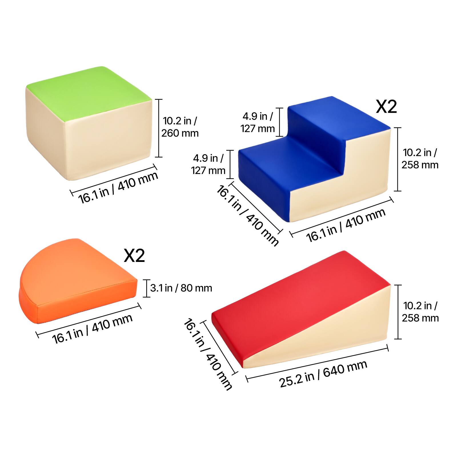- 16.1 in / 410 mm
- 10.2 in / 260 mm
- 4.9 in / 127 mm
- 4.9 in / 127 mm
- 16.1 in / 410 mm
- 16.1 in / 410 mm
- 3.1 in / 80 mm
- 10.2 in / 258 mm
- 10.2 in / 258 mm
- 25.2 in / 640 mm
- X2
- X2