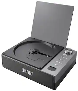LOKMAT - CD201 Portable CD Player with Bluetooth 5.1, Stereo Speakers with Bass Boost, AM/FM Radio, USB, AUX, Optical Output - Black