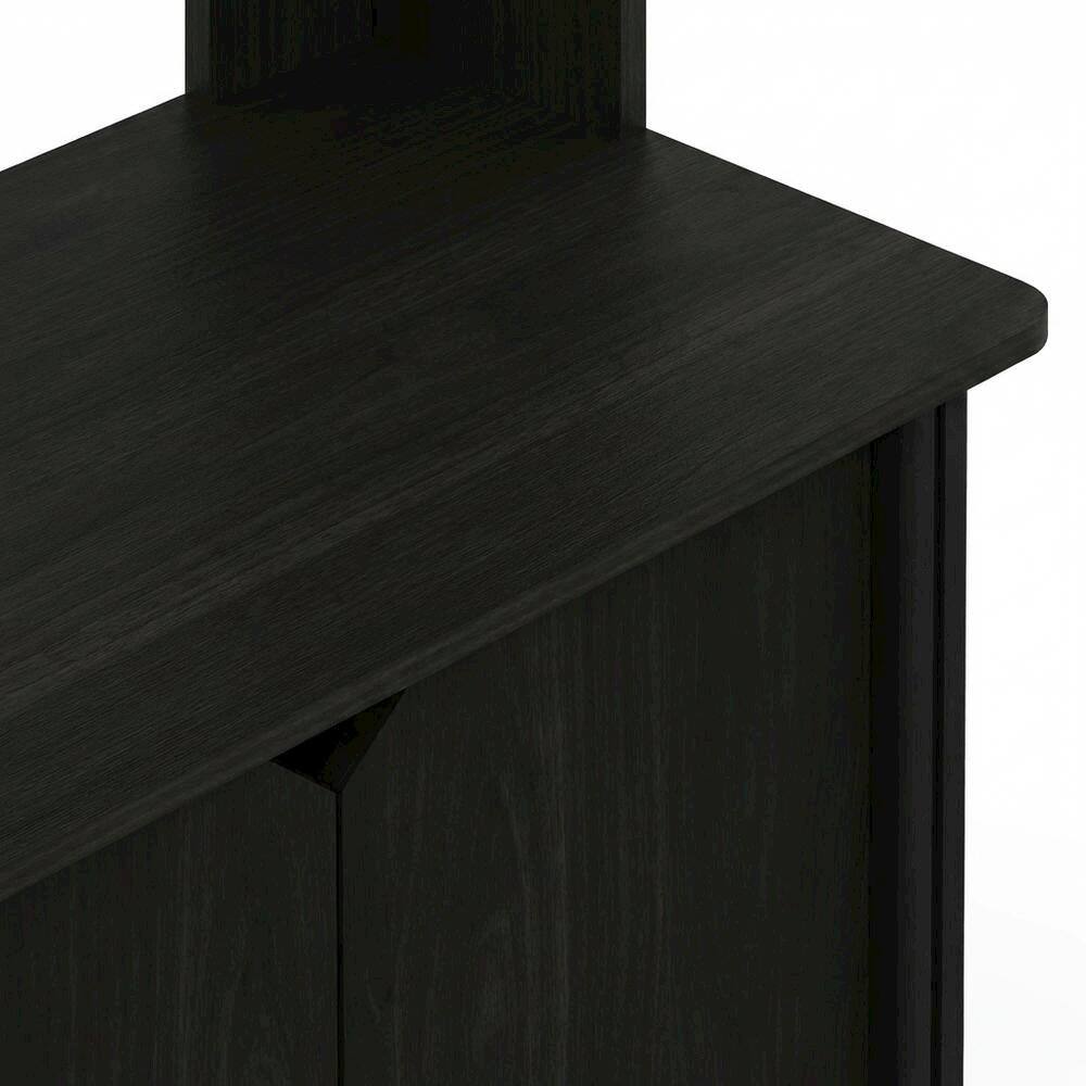 Alt View 1. FurniFact - 3-Tier End Table Set in Americano and Chrome Finish with Modern Design - Americano/Chrome.