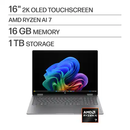 16" 2K OLED TOUCHSCREEN
AMD RYZEN AI 7
16 GB MEMORY
1 TB STORAGE