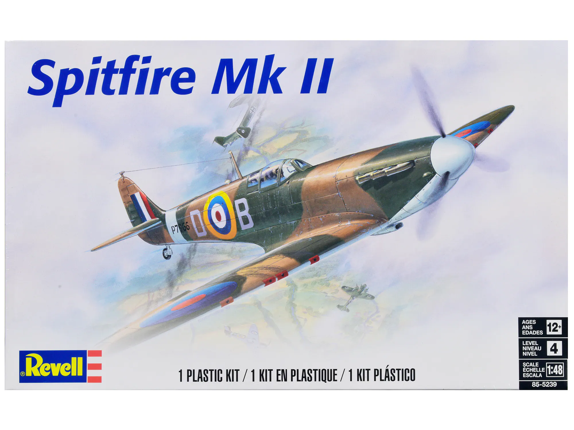 Spitfire Mk II

P7966

1 PLASTIC KIT / 1 KIT EN PLASTIQUE / 1 KIT PLÁSTICO

AGES 12+ ANS EDAD NIVEL 4 ESCALA 1:48

85-5239