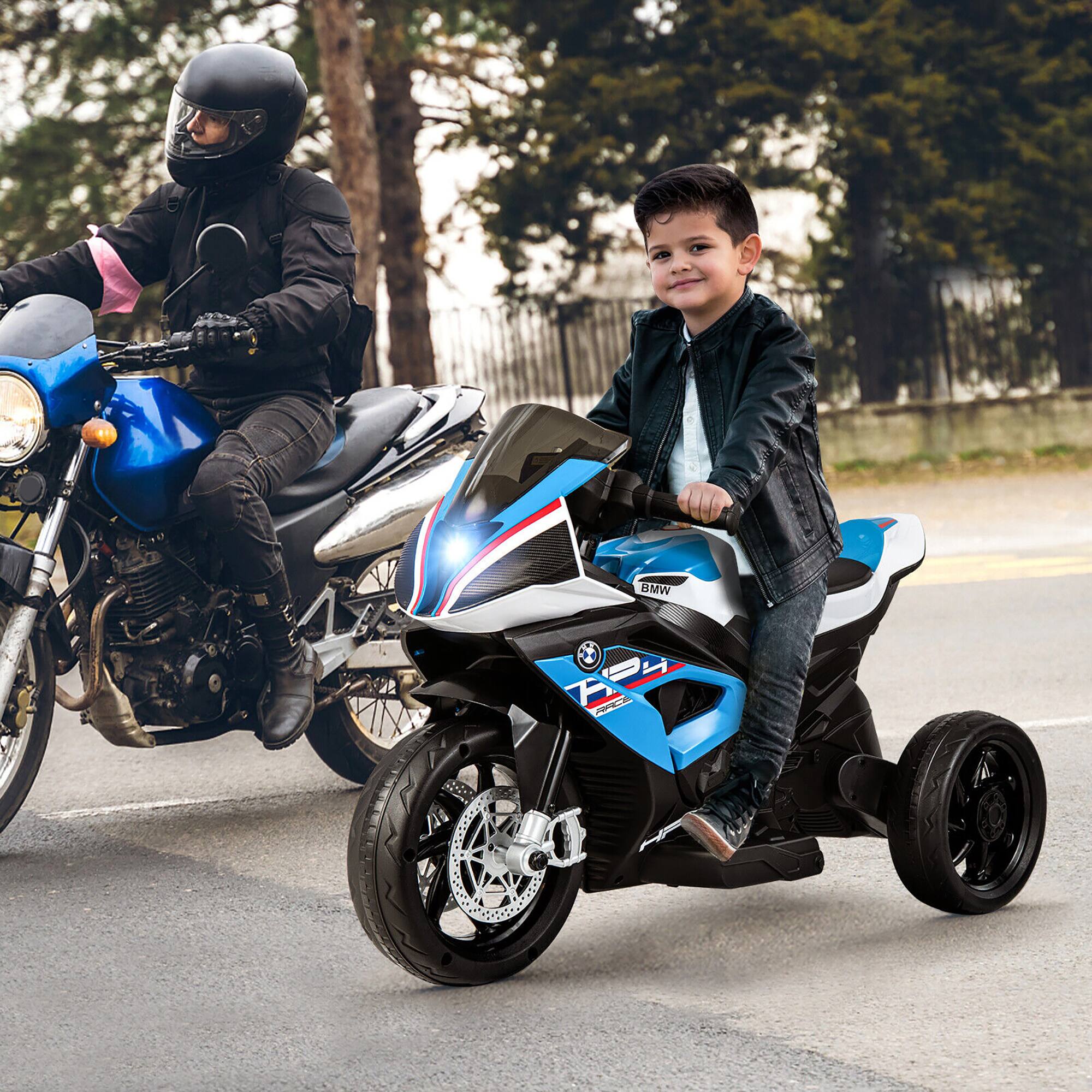 Alt View 1. Costway - Costway 12V Kids Ride on Motorcycle Licensed BMW 3 Wheels Electric Toy w/ Light & Music - Blue.