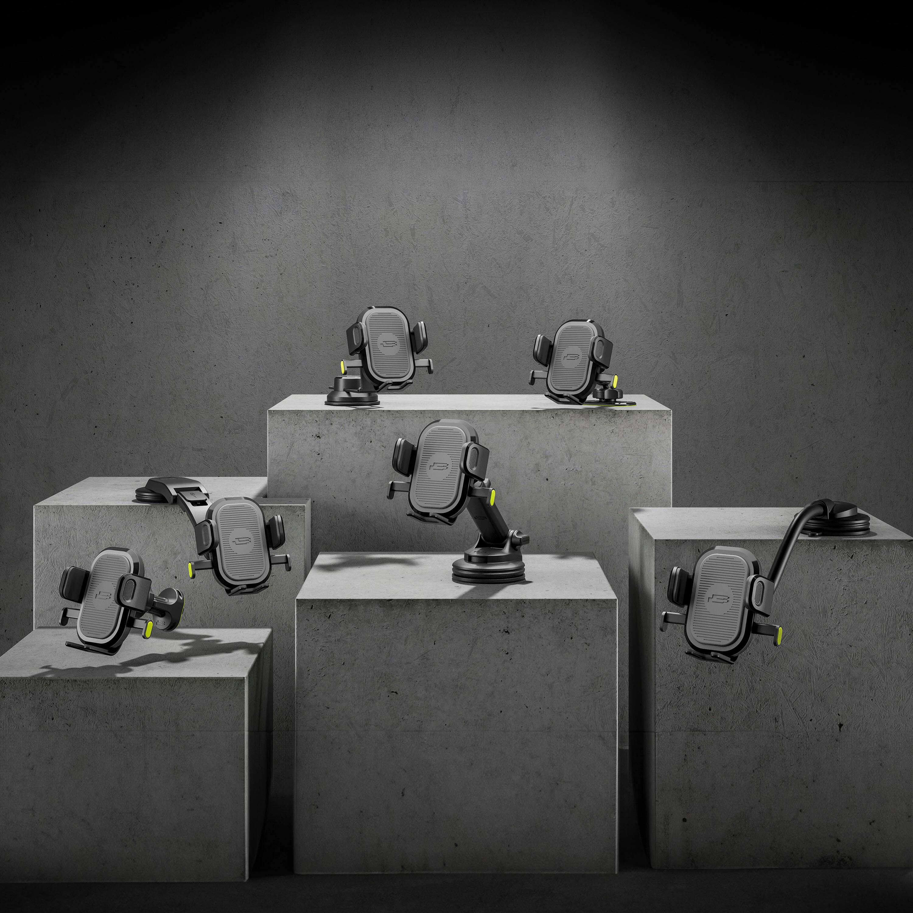 Alt View 22. Bracketron - OneClick Low-Profile Dash Mount - Black.