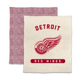 Logo Brands - Detroit Red Wings 50- x 60- Luxe Dreams Throw Blanket - Oatmeal