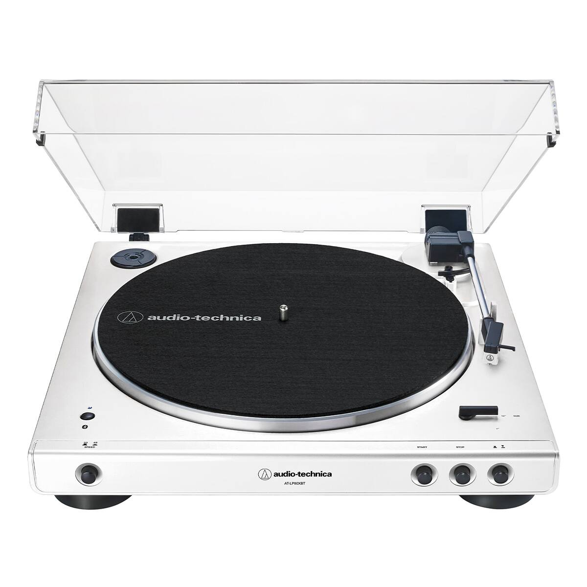 Audio-Technica - AT-LP60XBT-WW Fully Automatic Belt-Drive Stereo Turntable with Bluetooth - White