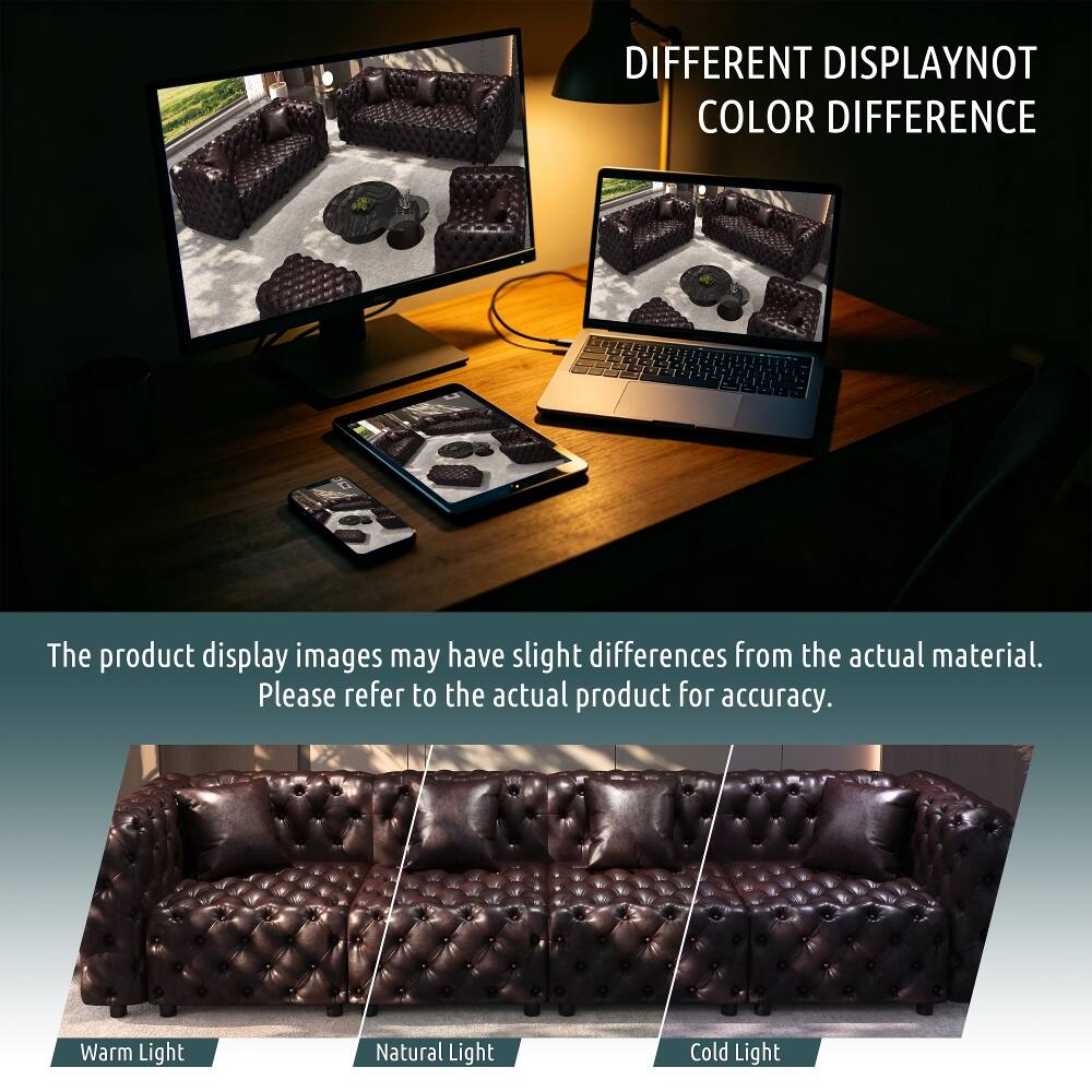 DIFFERENT DISPLAY NOT COLOR DIFFERENCE - The product display images may have slight differences from the actual material. Please refer to the actual product for accuracy. Warm Light Natural Light Cold Light