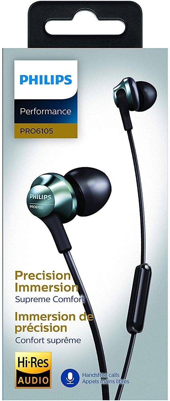 PHILIPS Performance PRO6105  
PHILIPS PRO6105  
Precision Immersion  
Supreme Comfort  
Immersion de précision  
Confort suprême  
Hi-Res AUDIO  
Handsfree calls  
Appels mains libres