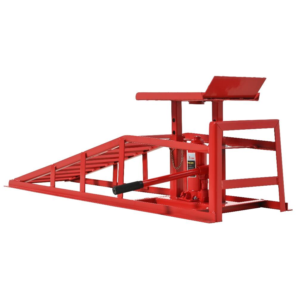 Alt View 8. Ropilly - Ropilly 5 Ton Hydraulic Car Ramps 10000 lb Truck Service Lift 2 Pack Red.