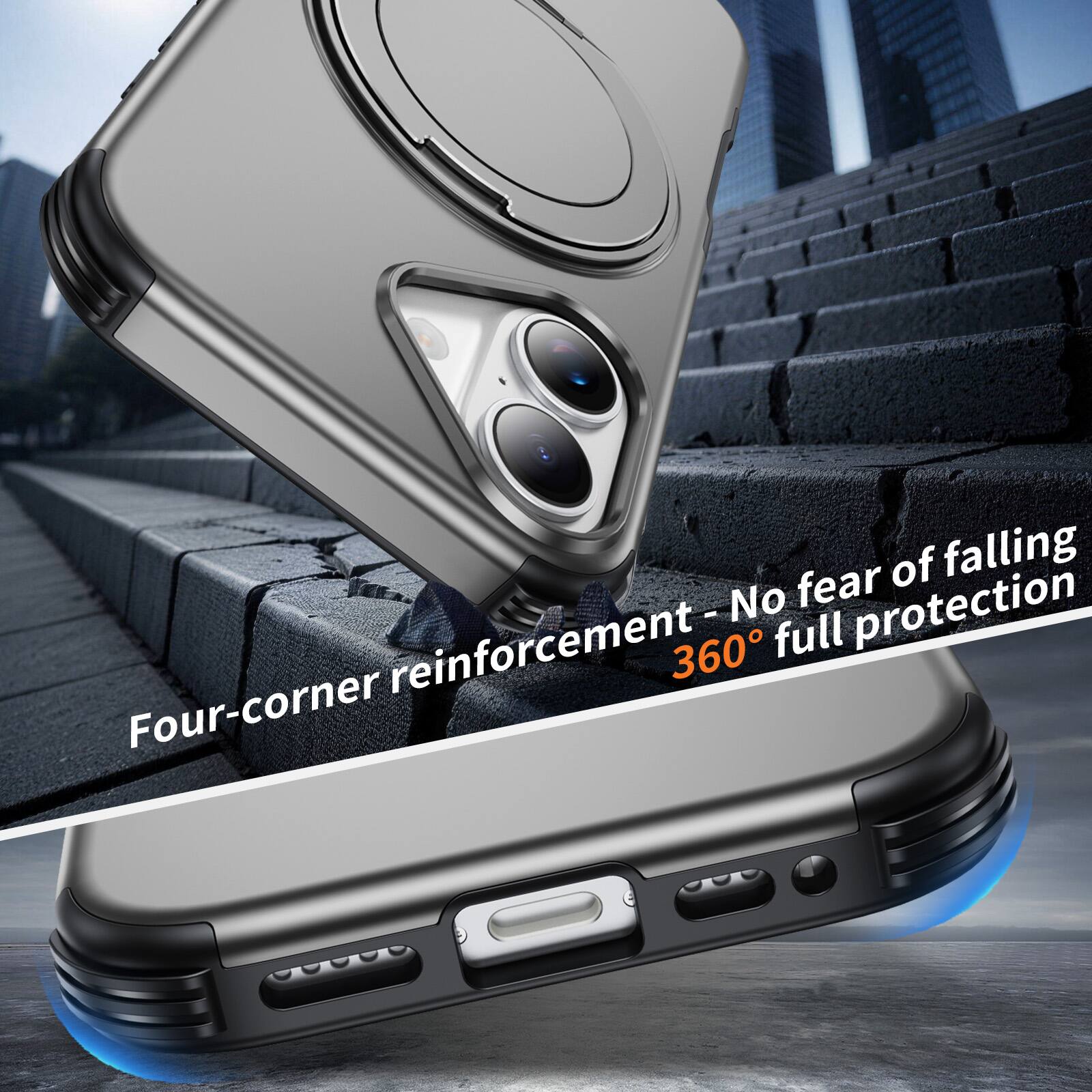 Four-corner reinforcement - No fear of falling 360° full protection