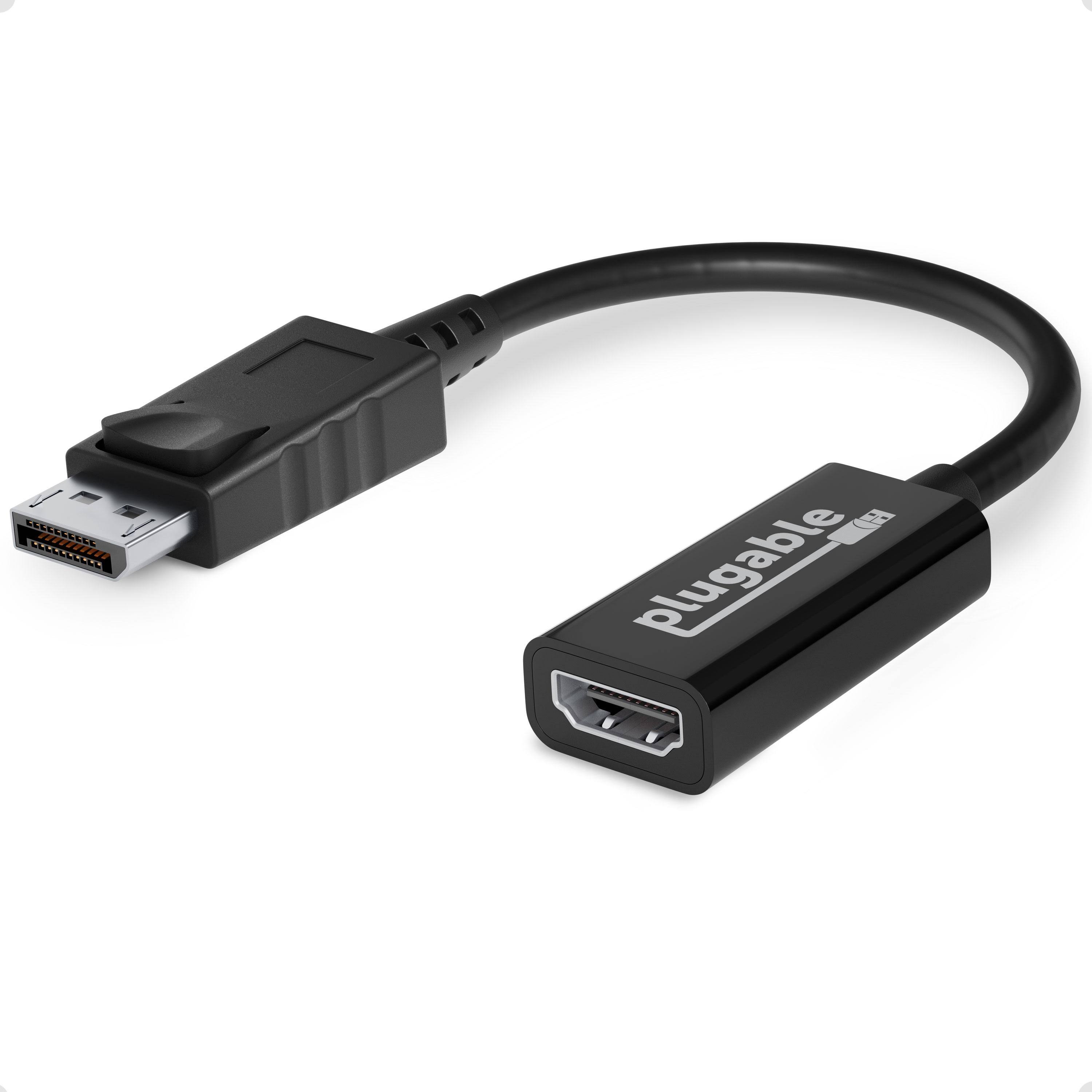 Front. Plugable - Active DisplayPort to HDMI Adapter-HDMI 2.0 to 4K@60Hz, Driverless - Black.