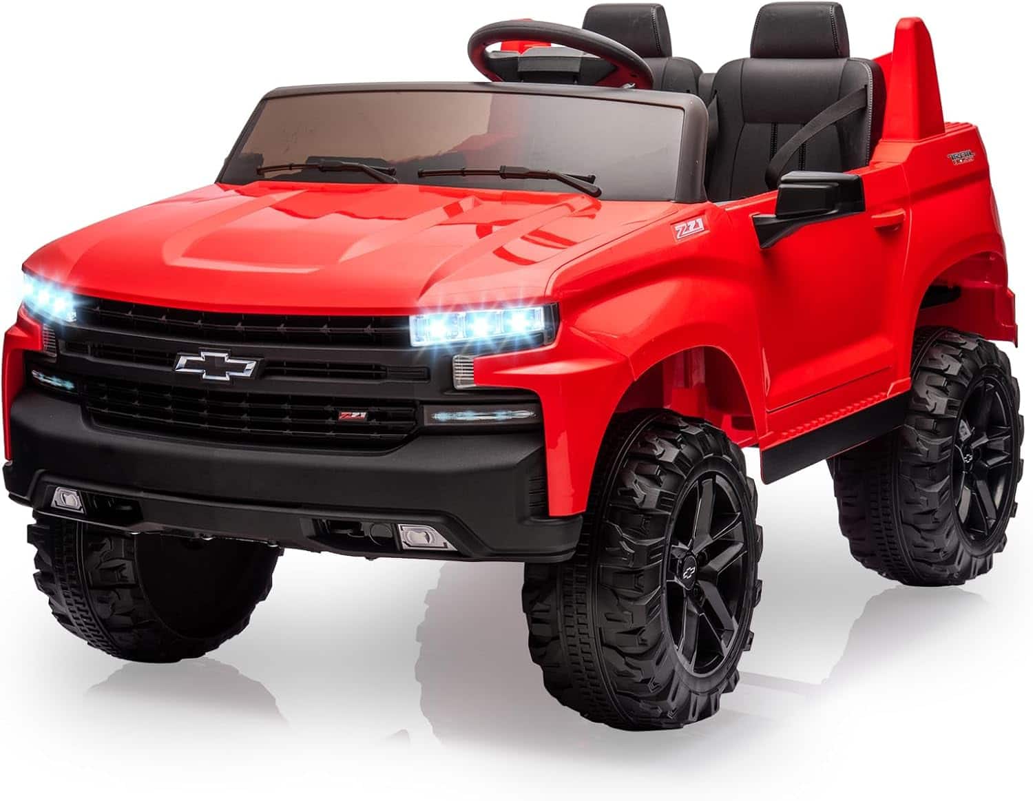 Homhougo - 24V 2-Seater Truck Licensed Chevrolet Silverado Ride On Car Toy w/Parent Remote Control,4xSpring Suspension, 3 Speeds price history on PriceWatchPro
