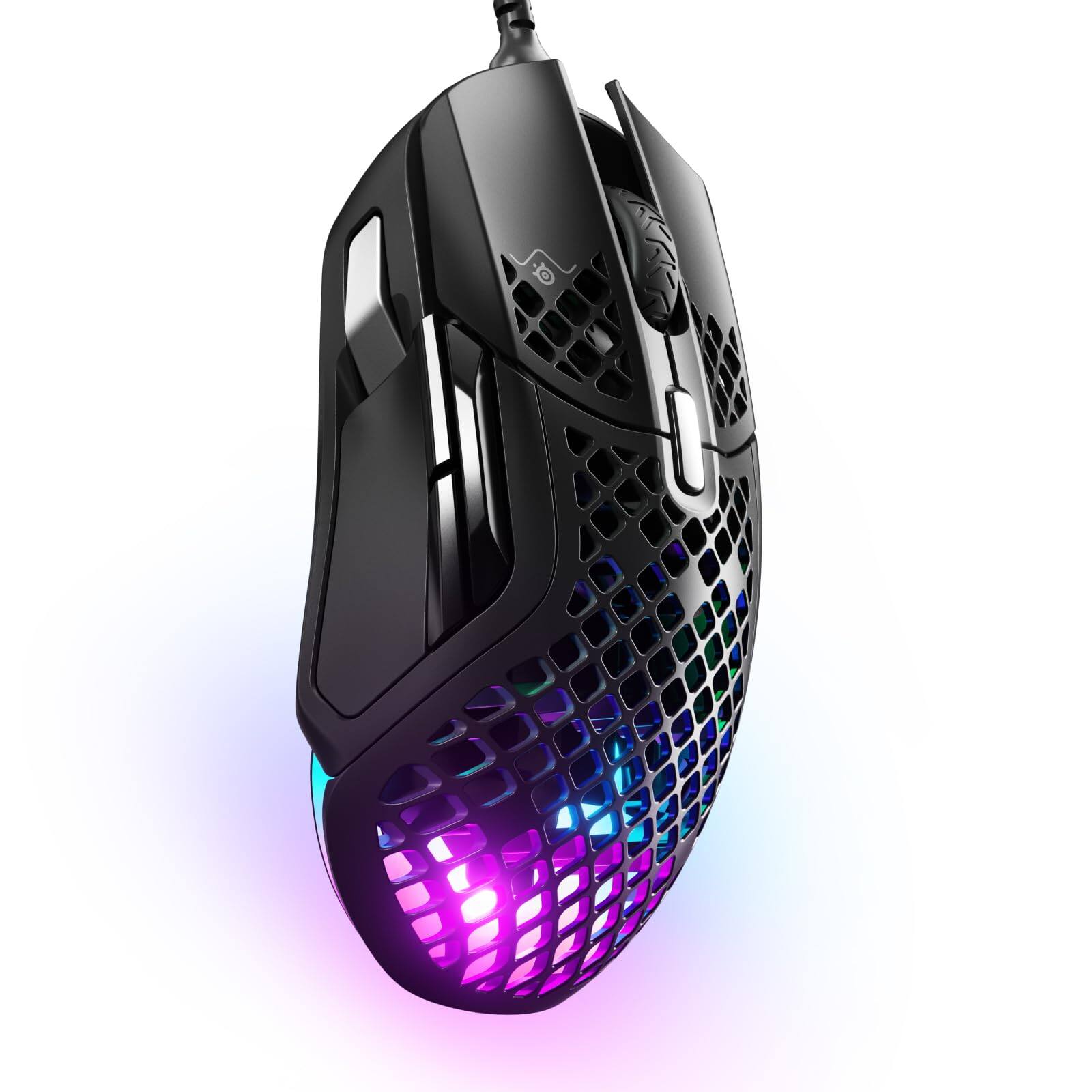 Front. PO3TICJUNKI3 - Aerox - Holey Rgb Gaming Mouse Ultra-lightweight Water Resistant Design Truemove Air Optical Sensor - Wired.