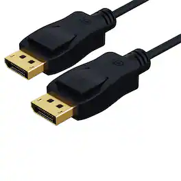 Sanoxy - 10ft Gold Plated DisplayPort Male to Male Cable with Latches, Version 1.4 - Black