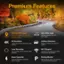 Premium Features:

1. Internal GPS Logger: Mark time, date, location, and speed information to all your recordings.
2. 170 Ultra Wide Angle: Captures a sweeping view of its surroundings.
3. 4K Resolution: Capture Ultra HD video clearly in any light condition.
4. Collision Detection: Footage is protected in the event of a collision.
5. Loop Recording: New recordings overwrite unlocked oldest recordings.
6. Wi-Fi Support: Transfer your recordings to your mobile device using an app interface.
7. 4 Super Capacitor: Enhanced temperature resistance to extreme climates.
8. Parking Monitor: With the parking monitor, your property is under surveillance and protection.