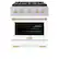 Front. ZLINE - ZLINE Autograph 30 in. Paramount Dual Fuel Range with White and Gold Accents (SDRSZ-WM-30-G) - White.