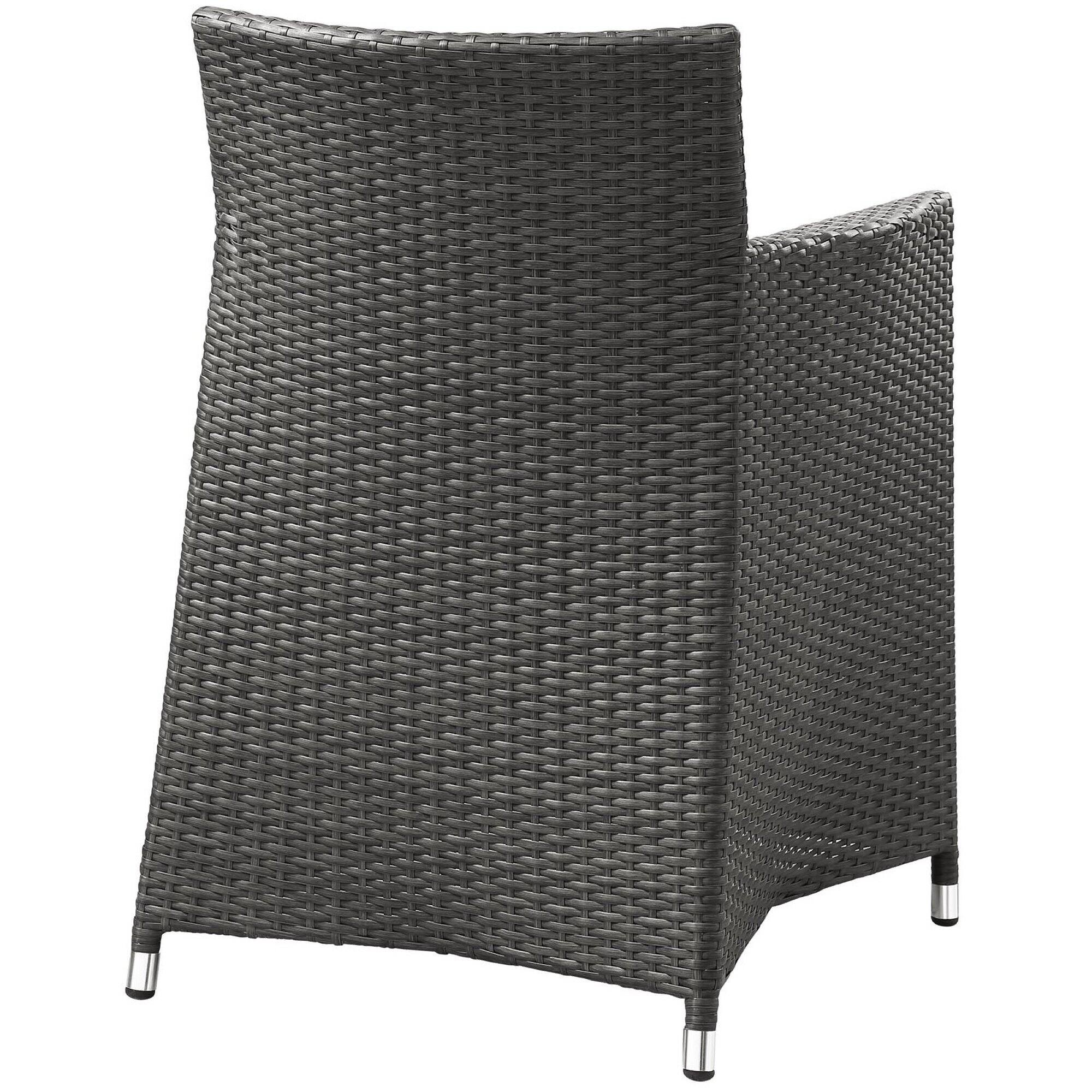 Back. Modway - Junction Outdoor Patio Wicker Armchair Set of 2 by Modway - Brown White.