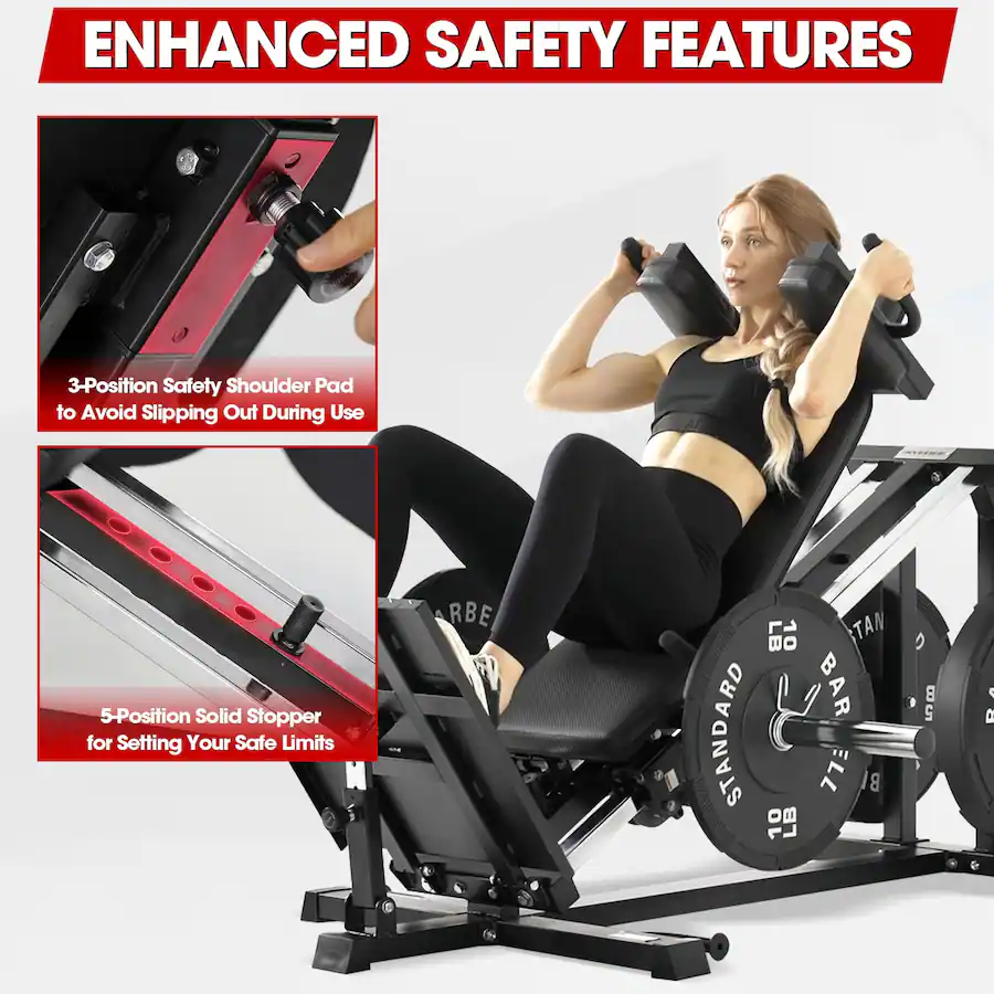 Syedee Compact Leg Sled Machine, Leg Press Machine Capacity 1000lbs ...