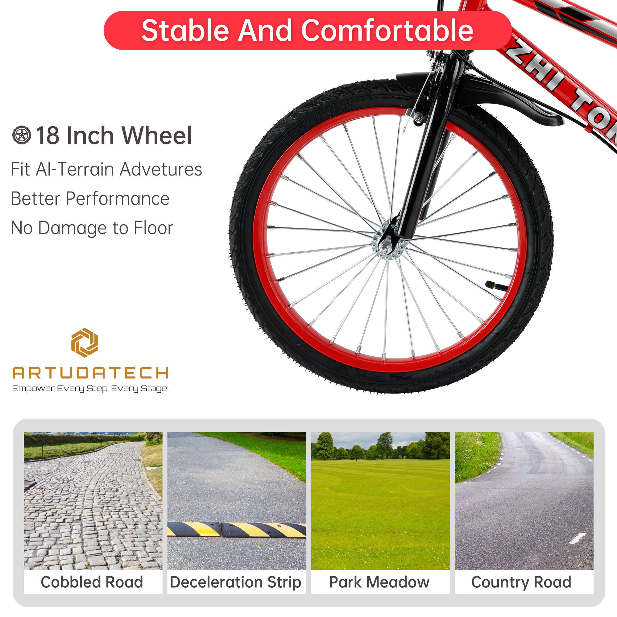 Stable And Comfortable

18 Inch Wheel
Fit All-Terrain Adventures
Better Performance
No Damage to Floor

ARTUDATECH
Empower Every Step, Every Stage.

Cobbled Road
Deceleration Strip
Park Meadow
Country Road
