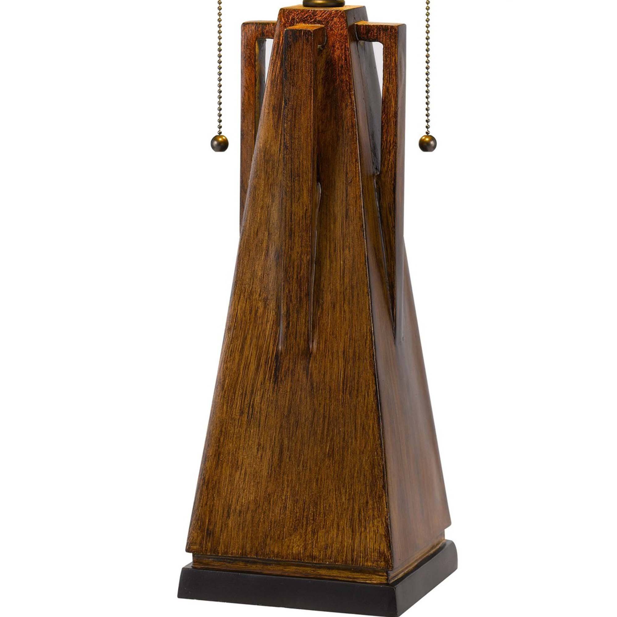 Left. Manhattan Lane - Table Lamp with Tiffany Shade and Geometric Design - Multicolor.