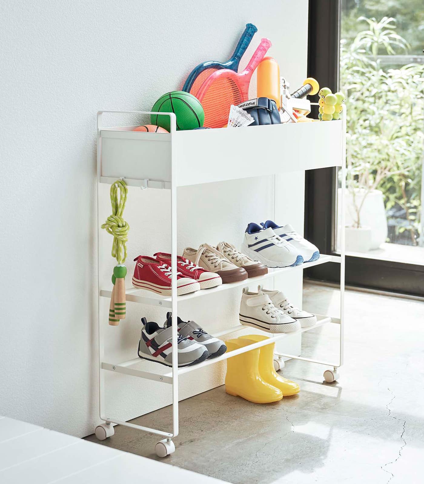 "Yamazaki Home - Entryway Storage Cart (29.33"" H) - Steel - White" price history on PriceWatchPro