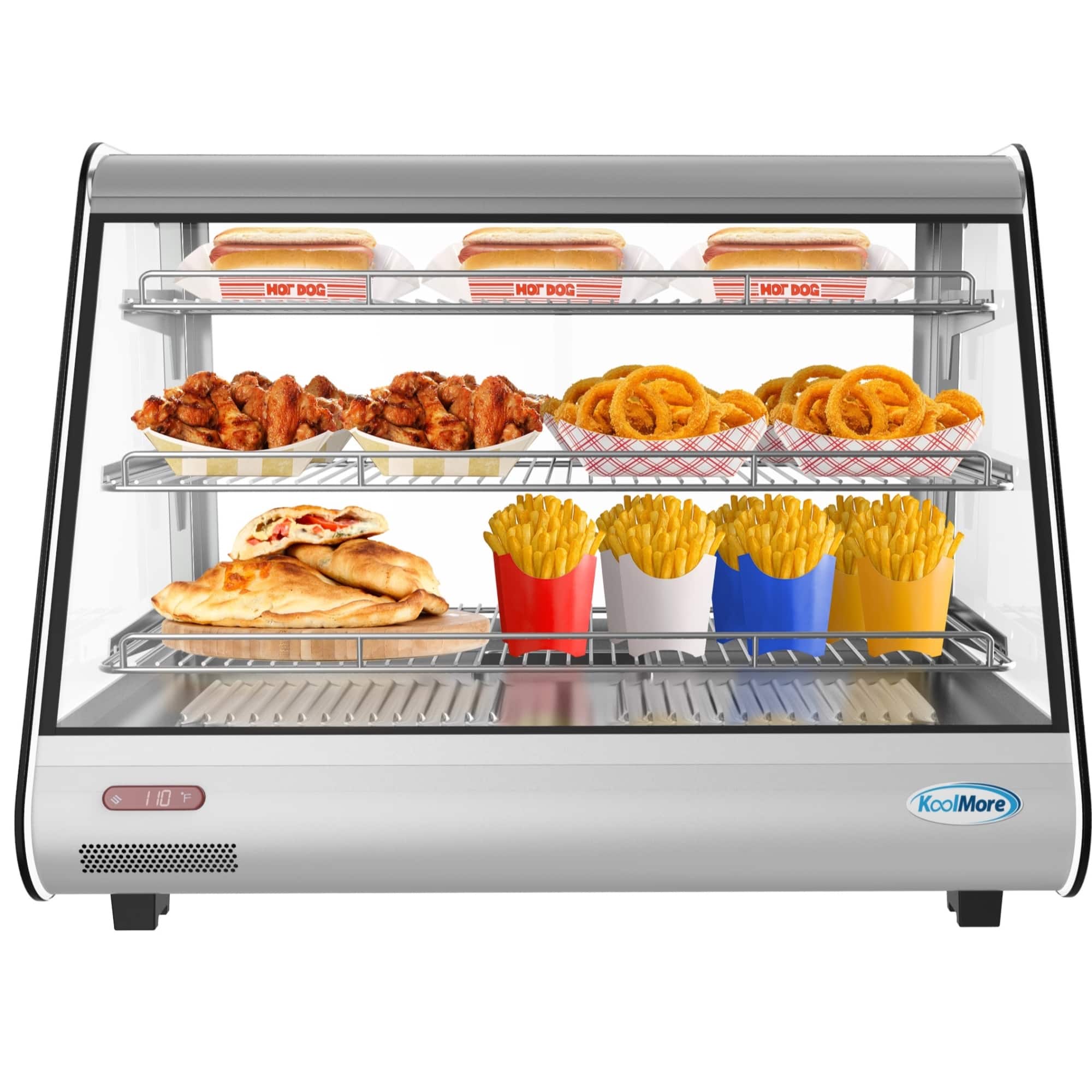 Koolmore - 34 in. Glass Countertop Display Warmer, 5.6 cu. ft. HDC-5C - Silver price history on PriceWatchPro