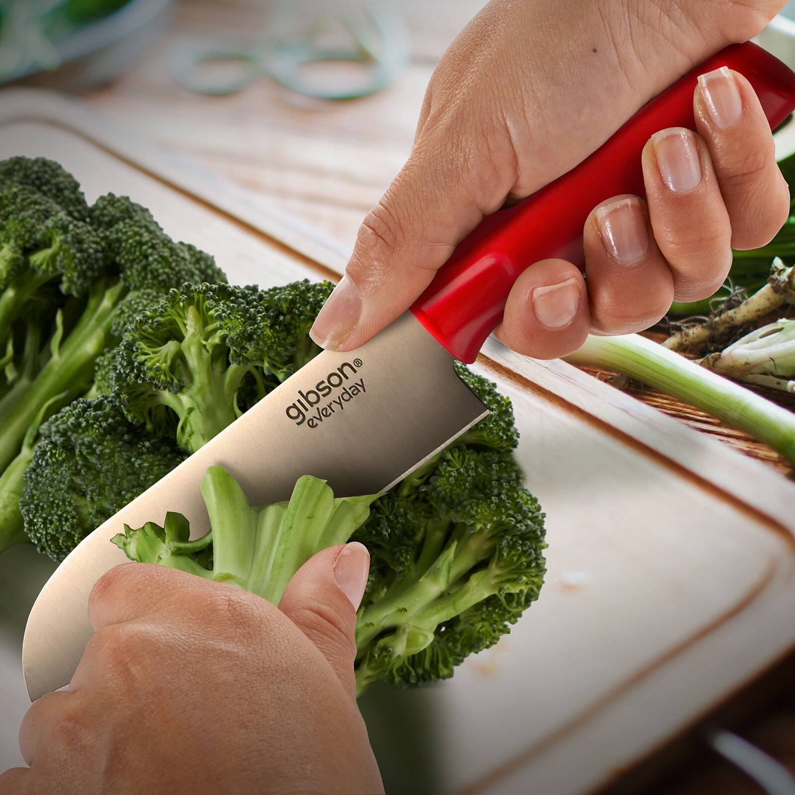 Alt View 4. Gibson - Gibson Everyday Grantville 4 Piece 6 Inch Santoku Knife with Sheath in Assorted Colors - Assorted.