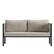 Alt View 11. Alamont Home - Lea Indoor/Outdoor Loveseat with Cushions - Modern Steel Framed Chair with Storage Pockets - Light Gray.