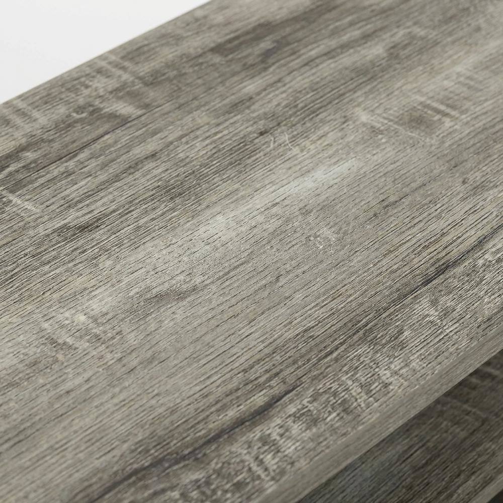 Alt View 1. FurniFact - Stylish French Oak and Black Large Entertainment Center for up to 55-inch TV - French Oak Grey/Black.