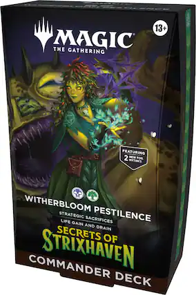 Weel Om Pestilence 13+ Magic The Gathering Featuring 2 New Foil Mythics Witherbloom Strategic Life Sacrifices Pestilence Gain And Drain Secrets Of Strixhaven Deck