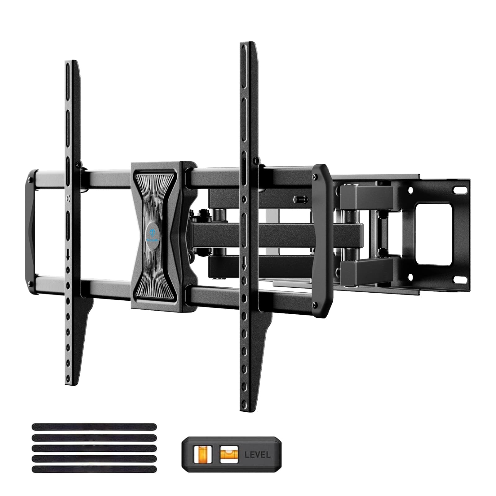 Front. Perlesmith - 32"–75" Full-Motion TV Mount, VESA 600x400 Model PSLF21B - Black.