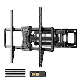 Perlesmith - 32"–75" Full-Motion TV Mount, VESA 600x400 Model PSLF21B - Black