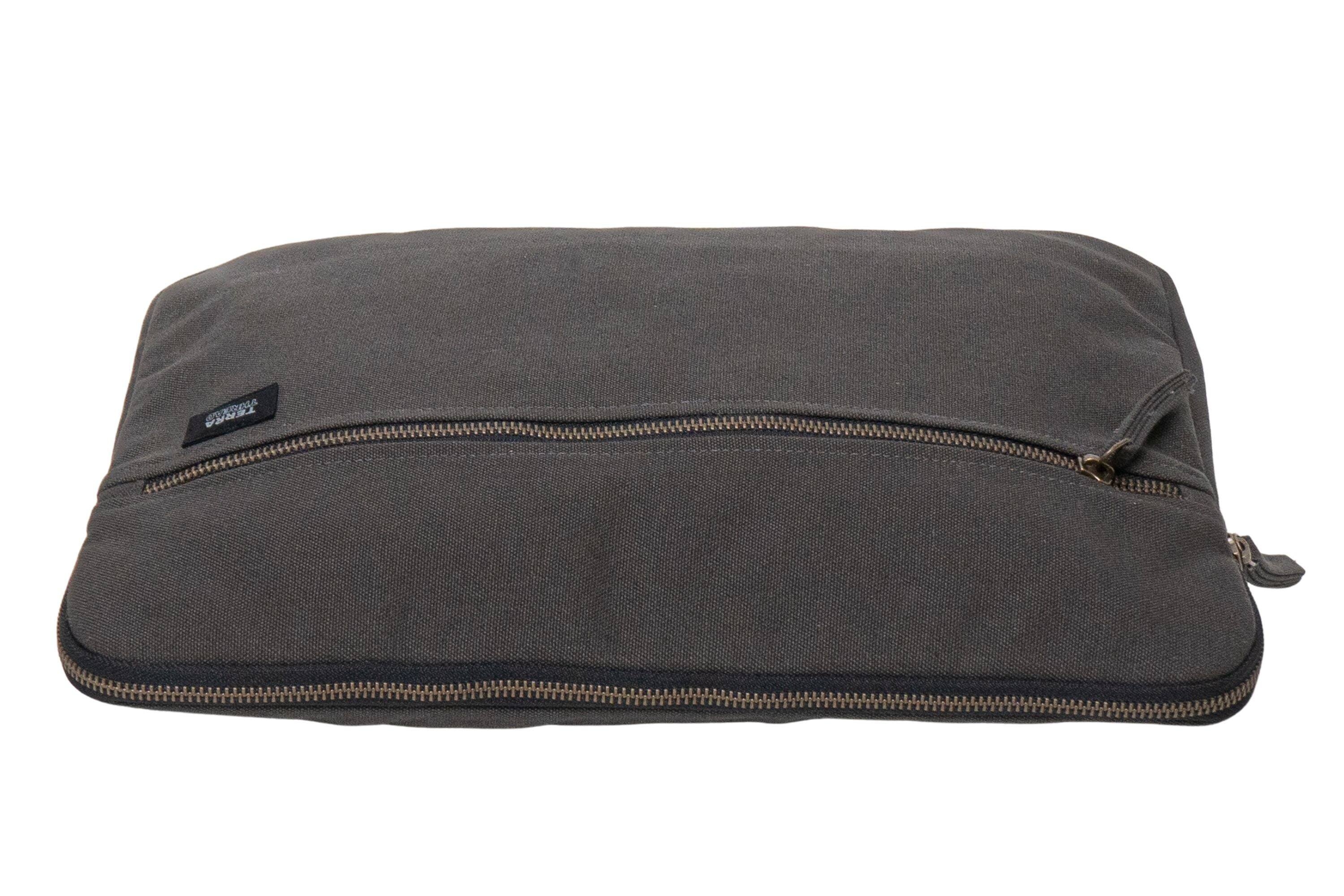 Alt View 1. Terra Thread - Organic Cotton Laptop Sleeve 15 inches - Charcoal Grey.