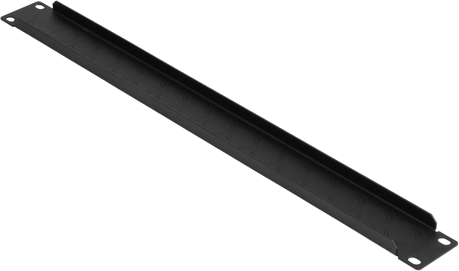 Angle. Gator - 1U Universal Rack Panel with 16 Knockouts, 16-Gauge Cold-Rolled Steel Construction.