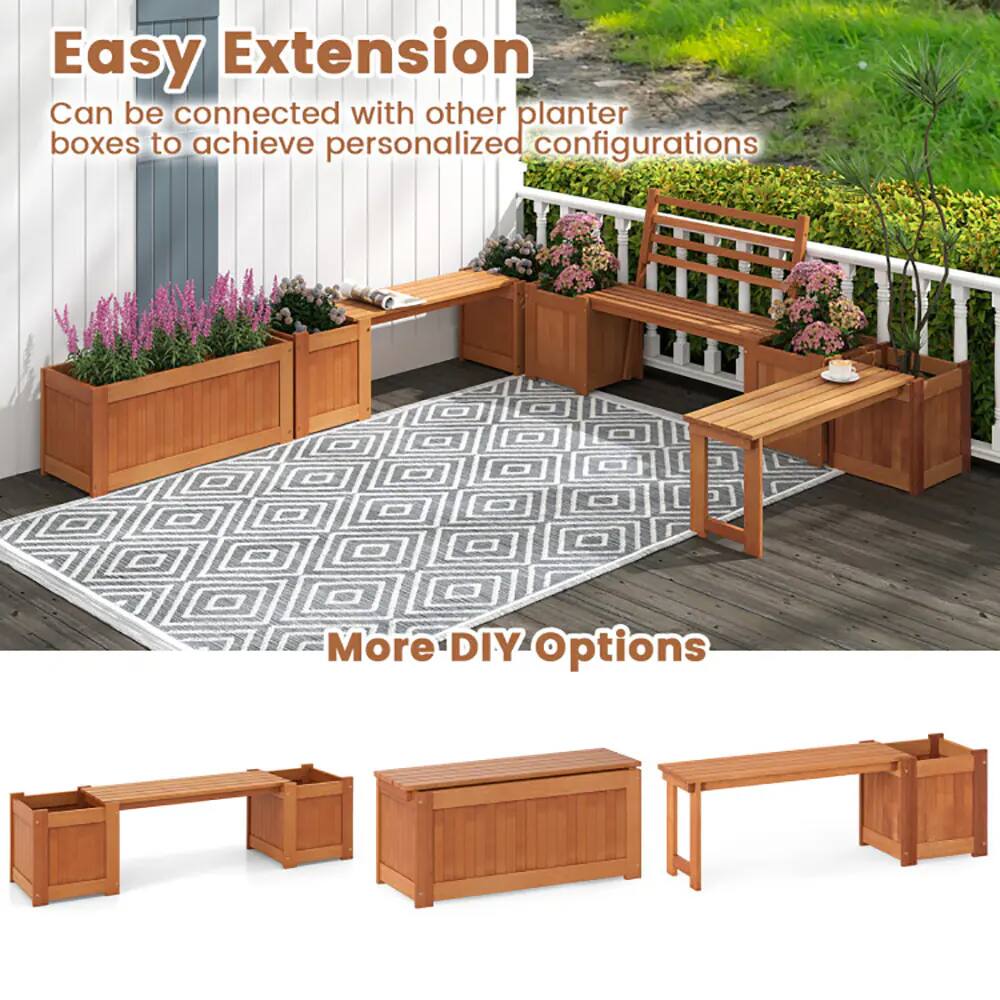 Easy Extension  
Can be connected with other planter boxes to achieve personalized configurations  

More DIY Options