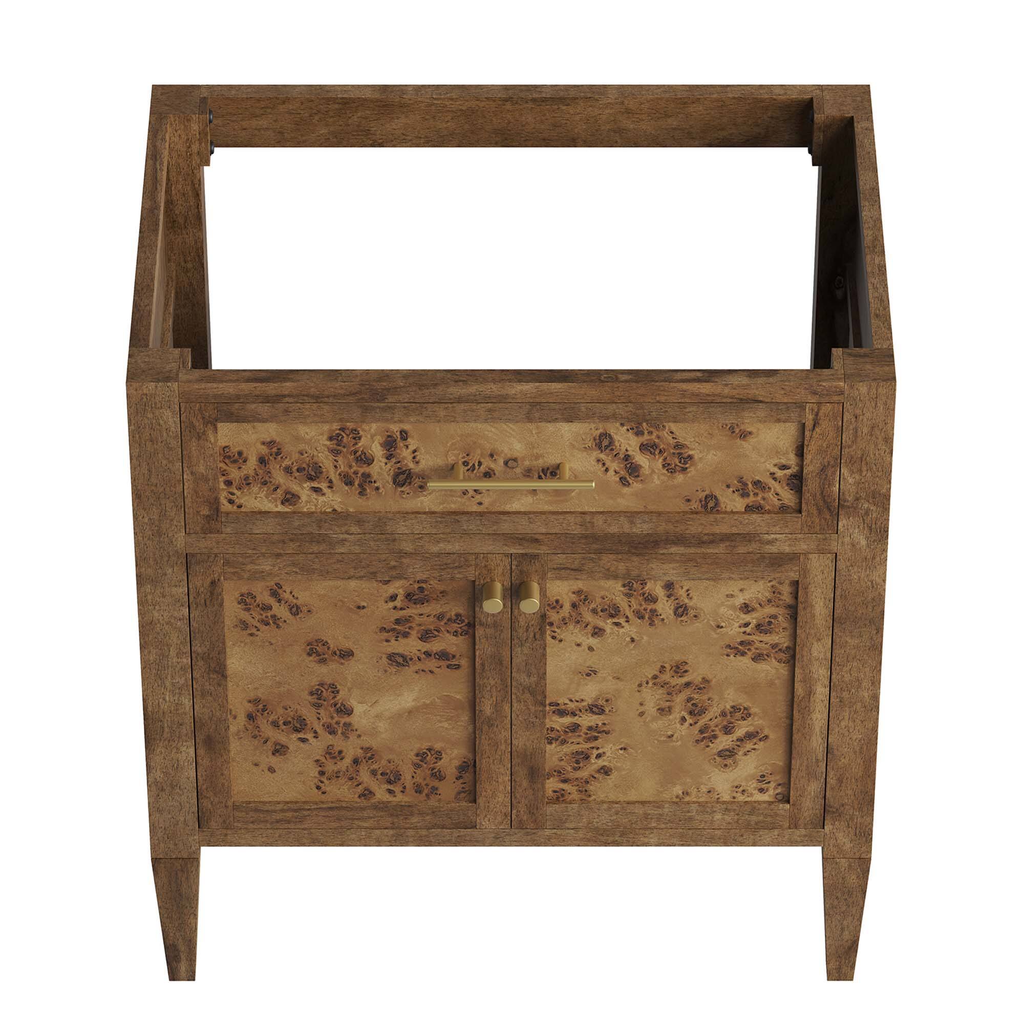 Alt View 4. Modway - Elysian Bathroom Cabinet Basin Not Included by Modway - Brown.