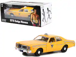 1978 Dodge Monaco Taxi "City Cab Co." "Rocky III" (1982) Movie 1/24 Diecast Model Car by Greenlight - Yellow