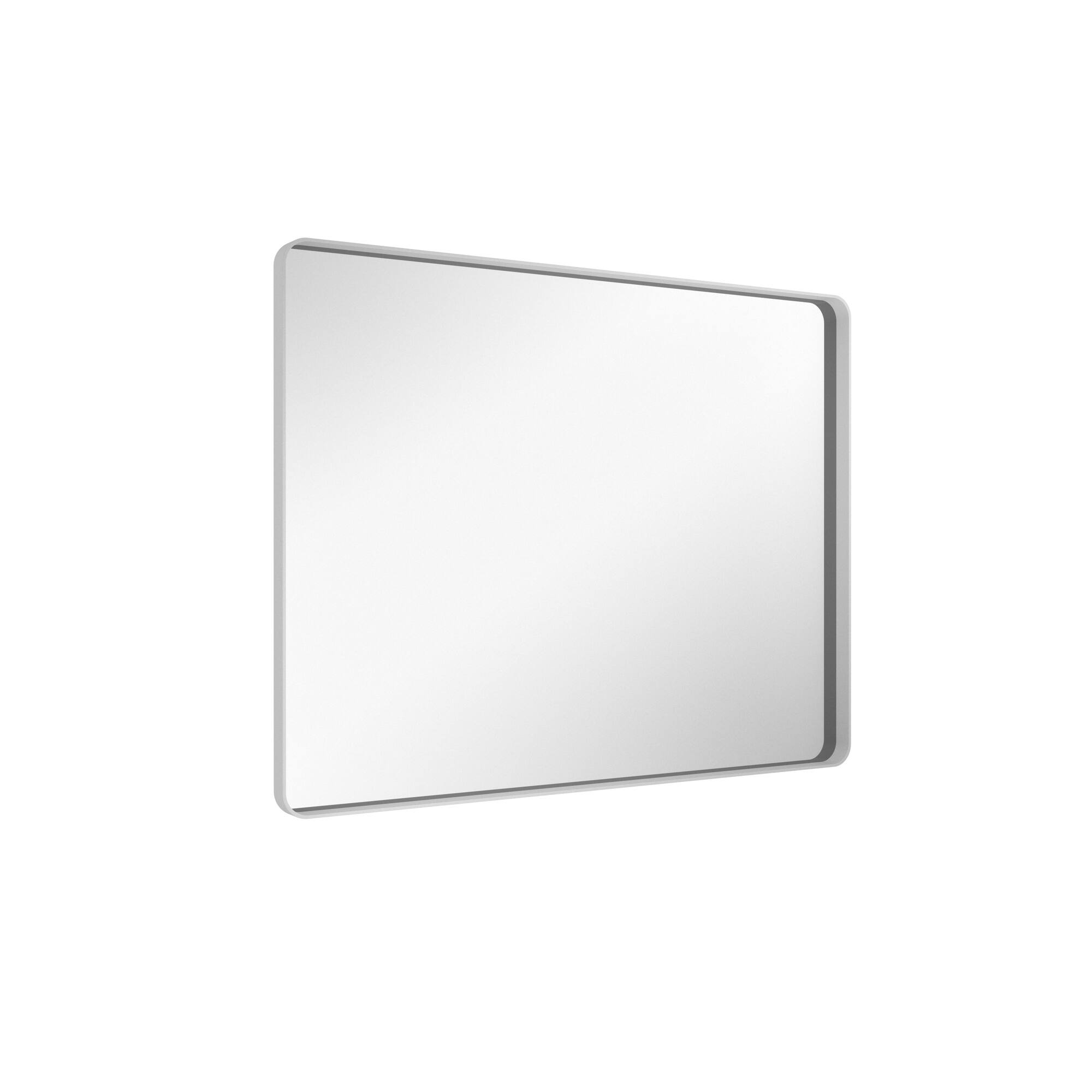 Angle. Boyel Living - 28-Inch x 36-Inch Rectangular Aluminum-Framed Bathroom Wall Mirror - White.