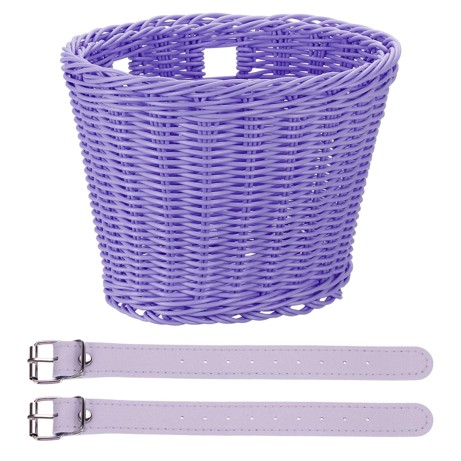 Unique Bargains - Bike Basket Front, Hand-Woven Bicycle Basket with Adjustable PU Belts, 1pc - Fits Most Road Bikes, Bicycles/Scooters - Purple price history on PriceWatchPro