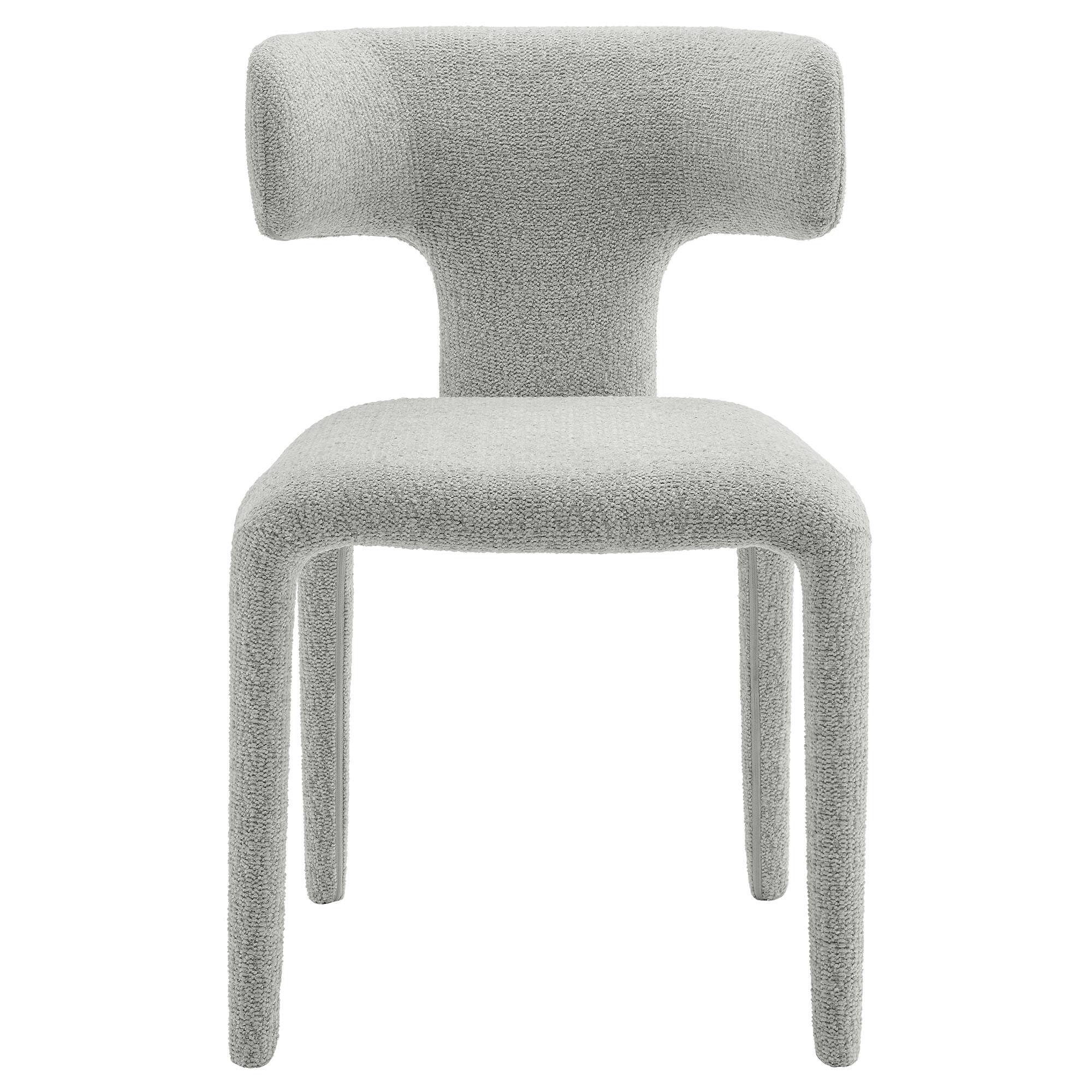 Alt View 4. Modway - Stellan Curved Back Boucle Upholstered Dining Chair Set of 2 by Modway - Gray.