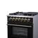 Alt View 2. Forno Appliances - Massimo 4.32 Cu. Ft. Freestanding Dual Fuel True Convection Range with Air Fryer Basket - Black.