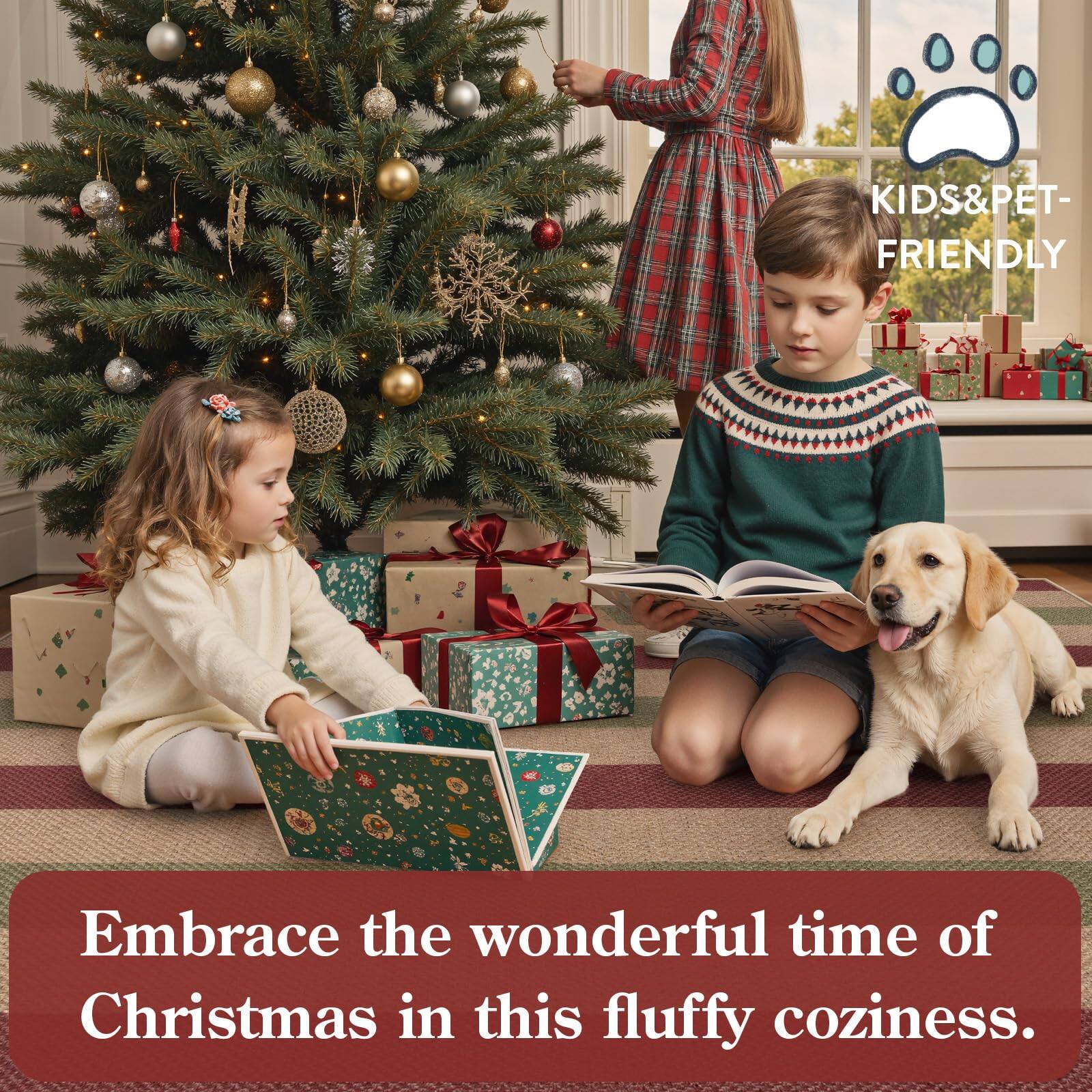 KIDS & PET-FRIENDLY

Embrace the wonderful time of Christmas in this fluffy coziness.