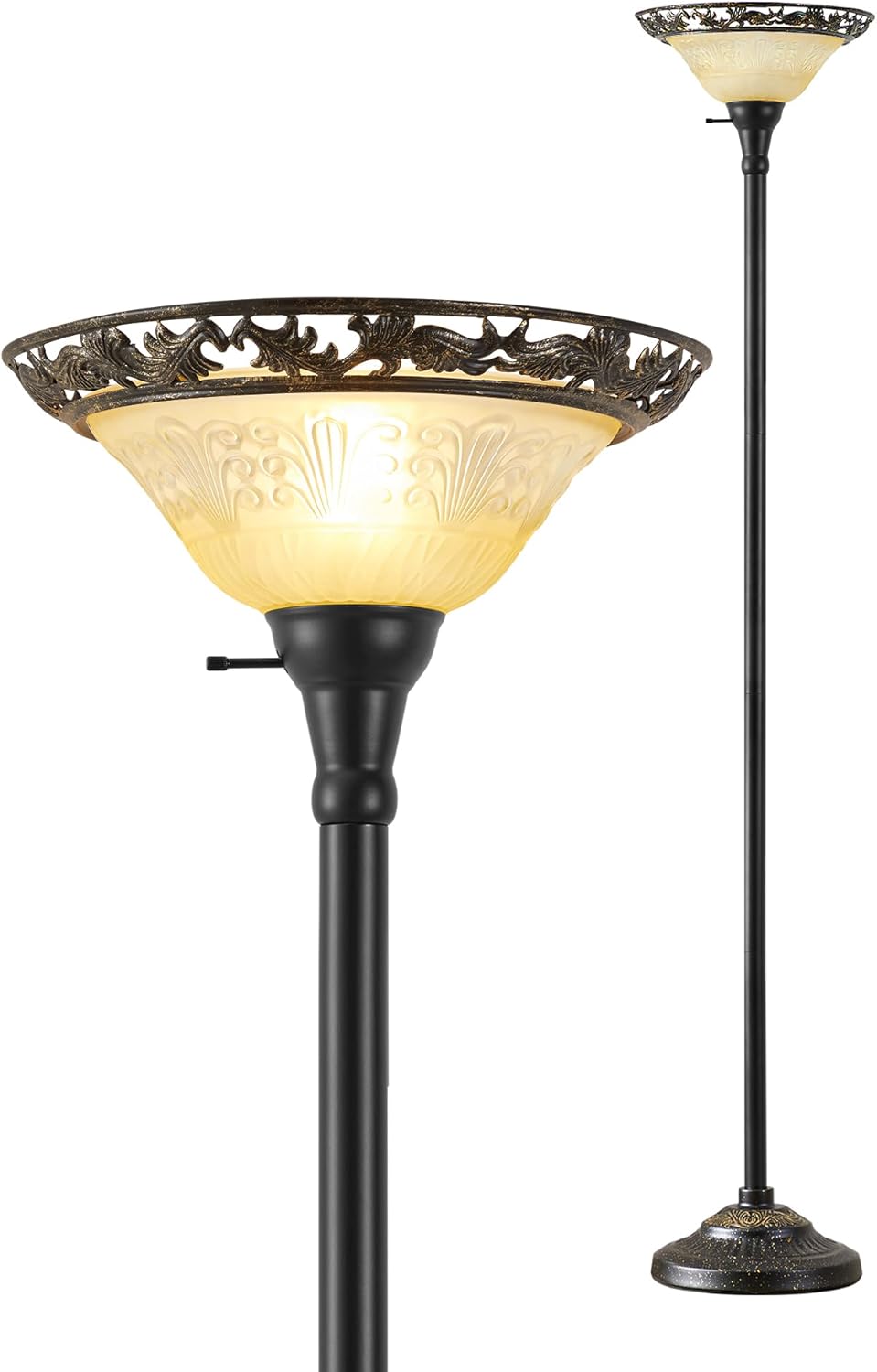 Black, Yellow Glass 1 Head