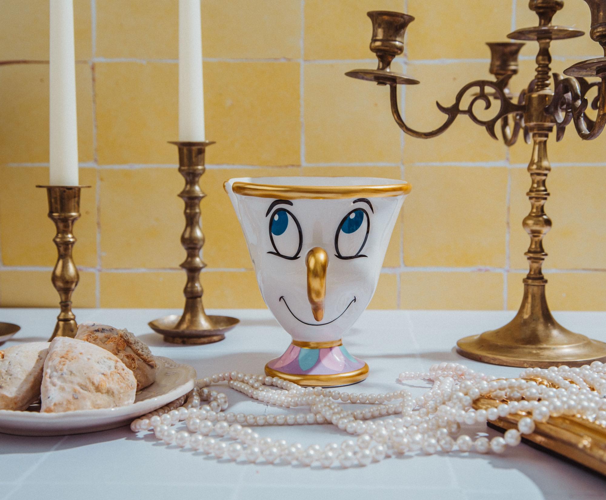 Alt View 2. Disney - Disney Beauty And The Beast Chip Sculpted Ceramic Figural Mug | Holds 20 Ounces - White.