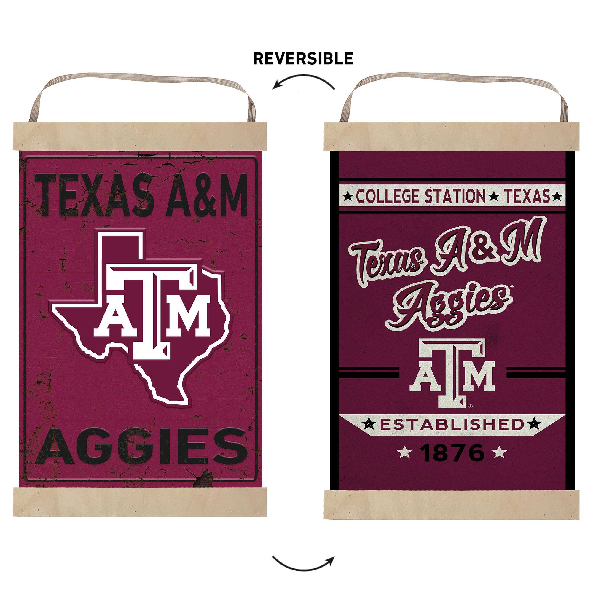 REVERSIBLE  
TEXAS A&M  
A&M  
AGGIES  
COLLEGE STATION, TEXAS  
Texas A&M Aggies  
A&M  
ESTABLISHED 1876